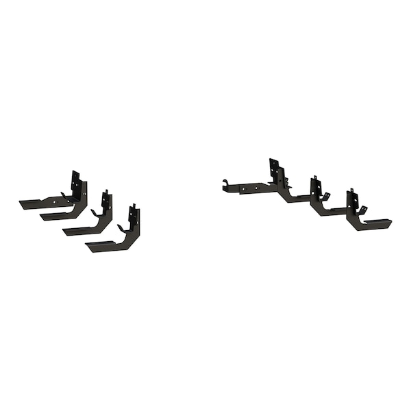 14-16 RAM 2500 MEGA STEPS & BRACKETS RUNNING BOARD MOUNTING BLACK TEXT